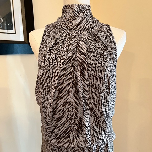 Reiss Jenna Chevron Print Midi Dress - Picture 6 of 9